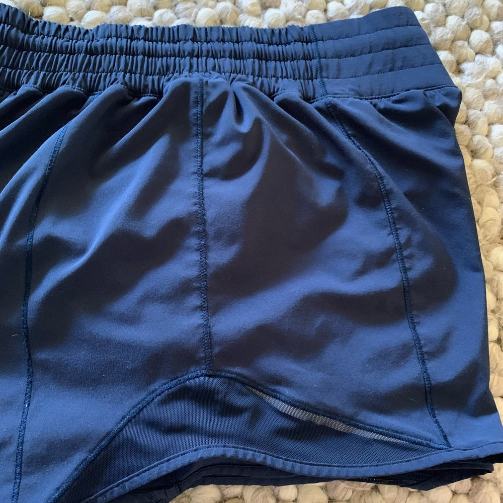 Navy Lululemon Hotty Hot shorts 4” high waisted - Picture 8 of 13